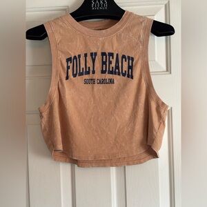 ❤️BLOOM+POP CUTE CROPPED TANK~ORANGE~SIZE LARGE